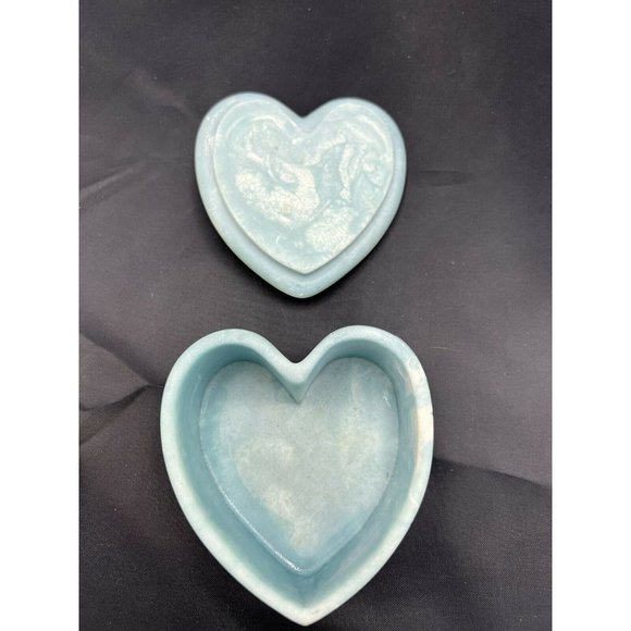 Set (3) Soapstone Jewelry Trinket Boxes Roses Blue Design Gifts Int’l 1974 Large - Picture 5 of 12